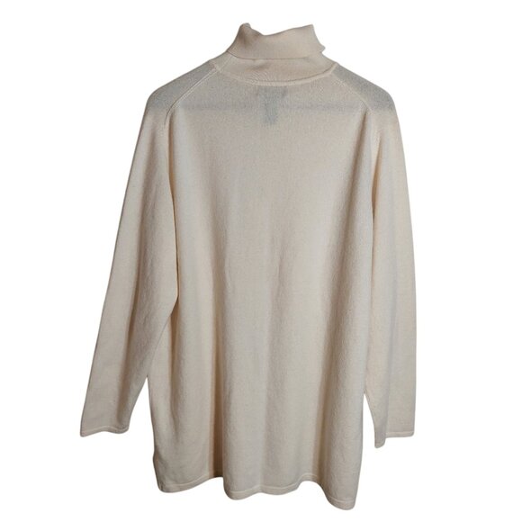 Women's Land's End Vintage 100% Cashmere Turtleneck Sweater – Size XL - Picture 2 of 3